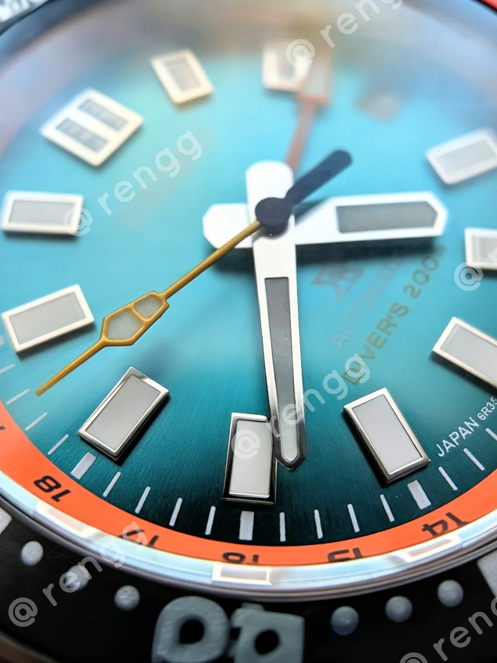 42mm Titanium GMT Seiko Men’s Green Automatic Diver Mod Watch BRAVE CRAZY COLOR